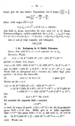 § 14. Zerlegung in 57 fünfte Potenzen.