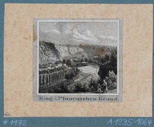 Der Plauensche Grund mit dem Forsthaus (Hegereiterhaus), der Hegereiterbrücke, der Buschmühle und der Villa Grassi nach Süden