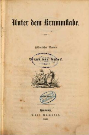 Unter dem Krummstabe : historischer Roman, 3