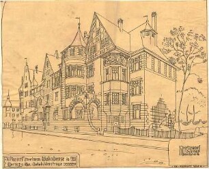 Metzendorf, Heinrich; Worms; Wohnhaus - Perspektive
