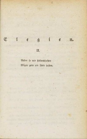 Elegien. II.