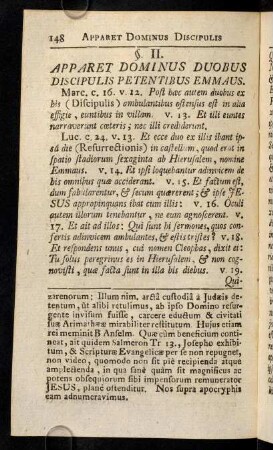148-204, §. II. Apparet Dominus Duobus Discipulis Petentibus Emmaus.