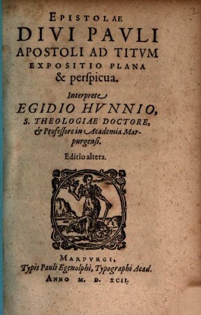 Epistolae Divi Pavli Apostoli Ad Titvm Expositio Plana & perspicua