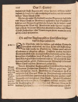 Ob auß der Augspurgischen Confession folge/ daß kein Figur zusetzen sey.