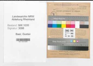 Entnazifizierung Gustav Baer , geb. 18.10.1910 (Bueroangestellter)