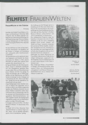 Filmfest FrauenWelten in den Städten