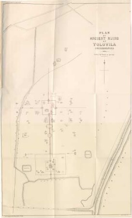 Plan of ancient ruins at Toluvila Anurádhapura.