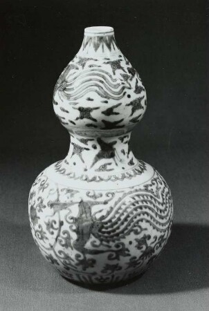 Doppelkürbisvase mit Feng-huang-Vögeln