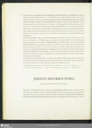 Johann Heinrich Füssli : Aus den "Aphorismen über die Kunst" (1788)