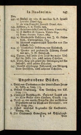 147-159, Ungebundene Bücher.