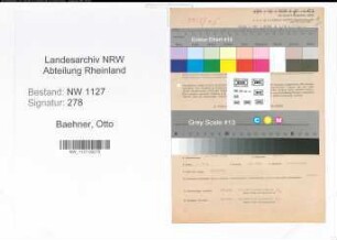 Entnazifizierung Otto Baehner , geb. 28.02.1899 (Bankangestellter)