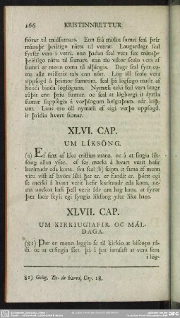 XLVII. Cap. Um Kirkiugiafir. Oc Maldaga