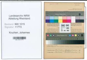 Entnazifizierung Johannes Kruchen , geb. 30.07.1901 (Reichsbahninstpektor)
