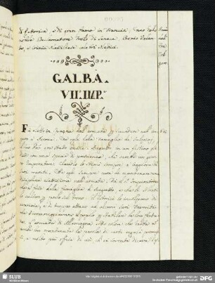 Galba. VII.o Imp.e