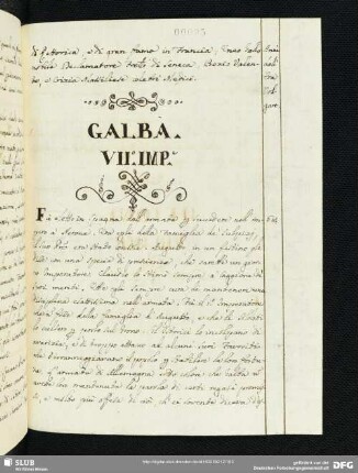 Galba. VII.o Imp.e