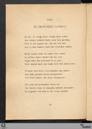 XXXI. De profundis clamavi