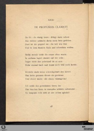 XXXI. De profundis clamavi