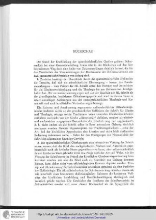 Schluß: Rückschau