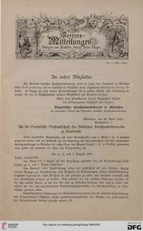 Vereinsmitteilungen Nr. 8 (Mai 1888)