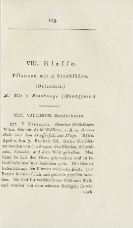 VIII. Klasse. Pflanzen mit 8 Staubfäden