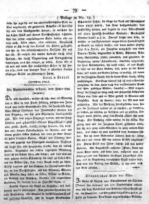 Beilage zu No. 19