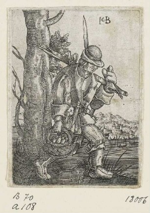 Bauer auf dem Weg zum Markt
