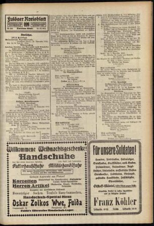 Zweite Ausgabe vom Mittwoch, den 15. Dezember 1915.