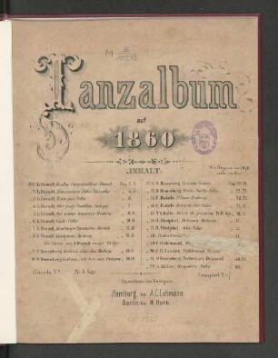 Tanzalbum : auf 1860