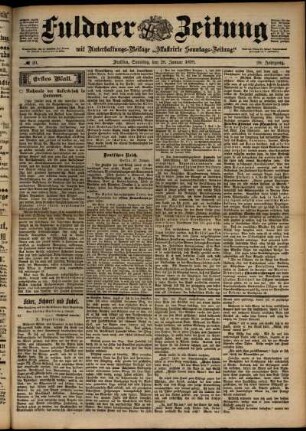 Ausgabe vom Samstag, den 28. Januar 1899.