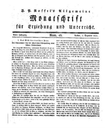 Das Bild der teutschen Frau : ein Schlusswort bey der öffentlichen Osterprüfung einer höhern Töchterschule