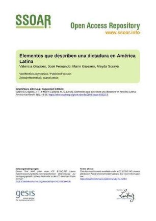 Elementos que describen una dictadura en América Latina