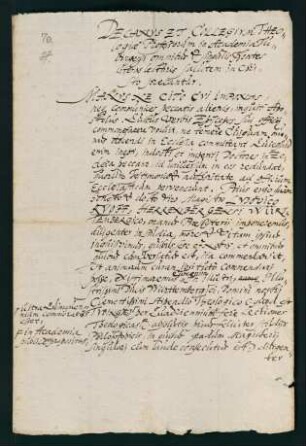 Testimonium theologicum et ordinatioris für den hzgl. Stipendiaten Mag. Ludwig Ruoff aus Herrenberg.