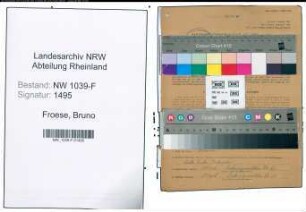 Entnazifizierung Bruno Froese , geb. 20.12.1899 (Chemiearbeiter)