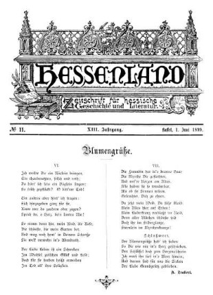 No. 11, 1. Juni 1899