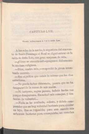 Capítulo LVII. - Donde volveremos á ver á doña Luz.