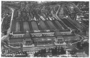 Leipzig: Hauptbahnhof ; Fliegeraufnahme