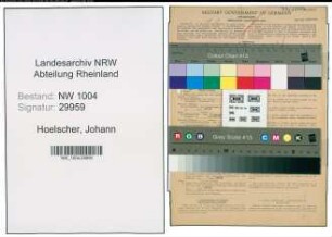 Entnazifizierung Johann Hoelscher , geb. 22.01.1892 (Maler)