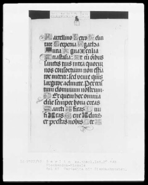Glockendon-Missale — ---, Folio 67rectoZierbuchstabe