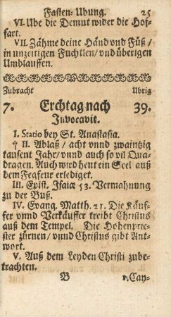Erchtag nach Invocavit