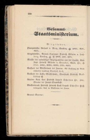 Gesammt=Staatsministerium.