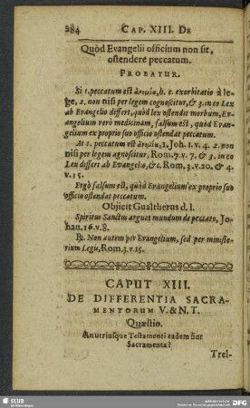 Caput XIII. De Differentia Sacramentorum V. & N.T.