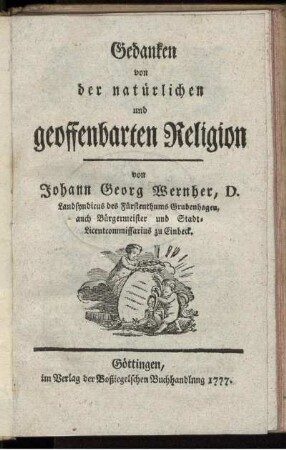 Gedanken von der natürlichen und geoffenbarten Religion