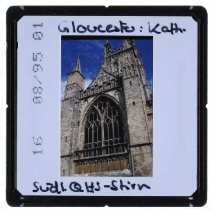 Gloucester, Kathedrale : Außenansicht, südliche Querhaus-Stirn