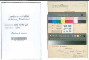 Entnazifizierung Lorenz Rechs , geb. 10.08.1885 (Bahn)