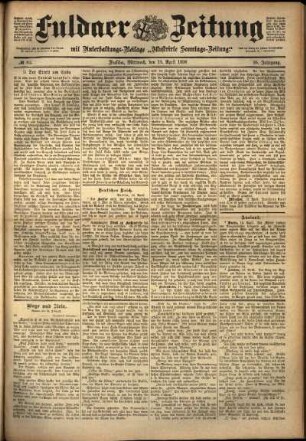 Ausgabe vom Mittwoch, den 13. April 1898.