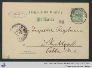 Postkarte vom 01.05.1894.