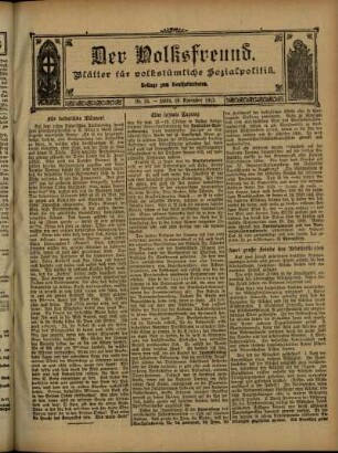Ausgabe vom Sonntag, den 10. November 1912.