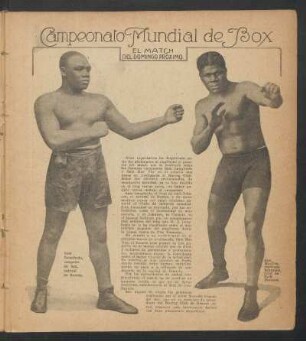 Campeonato Mundial de Box - el match del domingo próximo