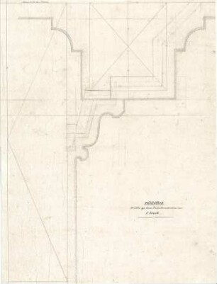 Gärtner, Friedrich von; München, Ludwigstr.; Staatsbibliothek - Kassettendecken - Profile 1. OG (Schnitte)