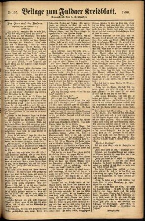 Zweite Ausgabe vom Samstag, den 05. September 1896.